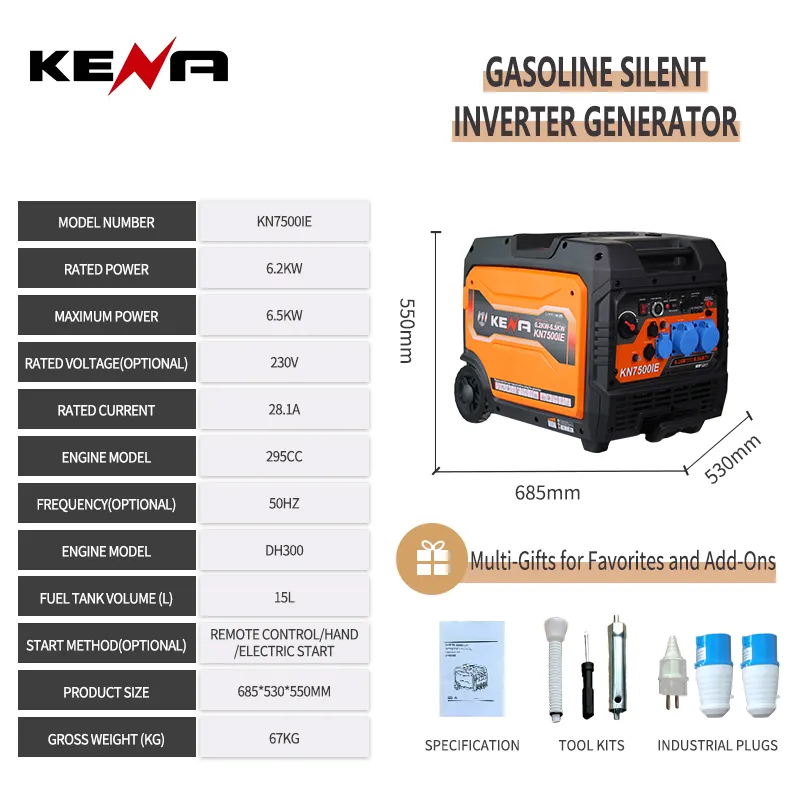 7500ie — сверхтихая инверторная серия 50 Гц, 1,8 кВт, 2 кВт, 2,5 кВт, 3 кВт, 3,5 кВт, 4,5 кВт, 6 кВт, 6,5 к (7)