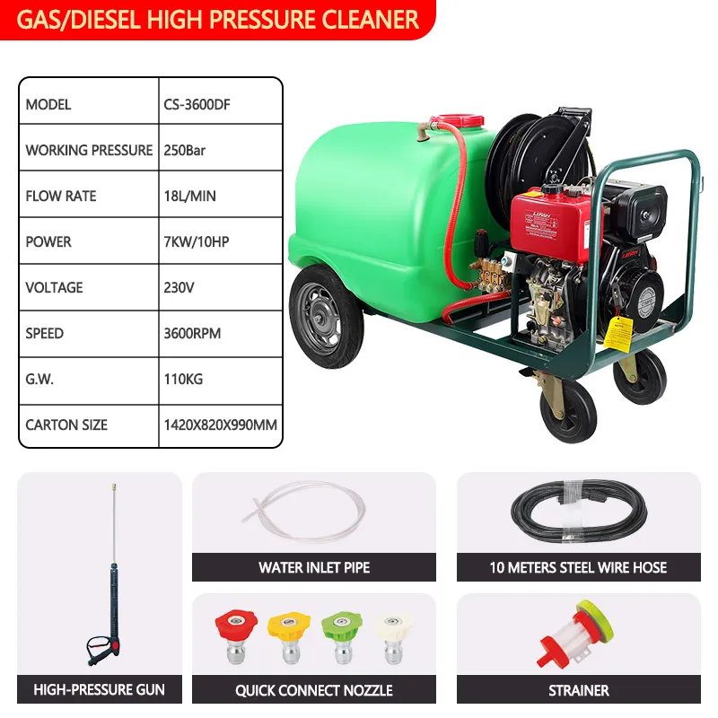 CS-3600DF — бензиновая мойка высокого давления с двигателем, 422 см³ (5)