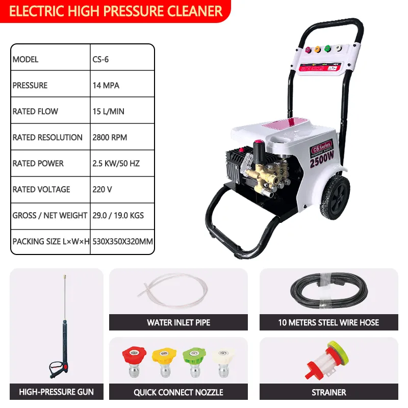 Портативная мойка высокого давления с индукционным двигателем из чистой меди, для мойки автомобилей и очистки поверхностей (4)