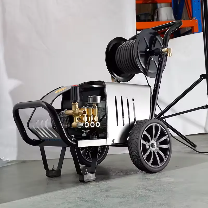 Профессиональная автомойка электрическая мойка высокого давления 110 В 220 В с барабаном для коммерческого использования (2)